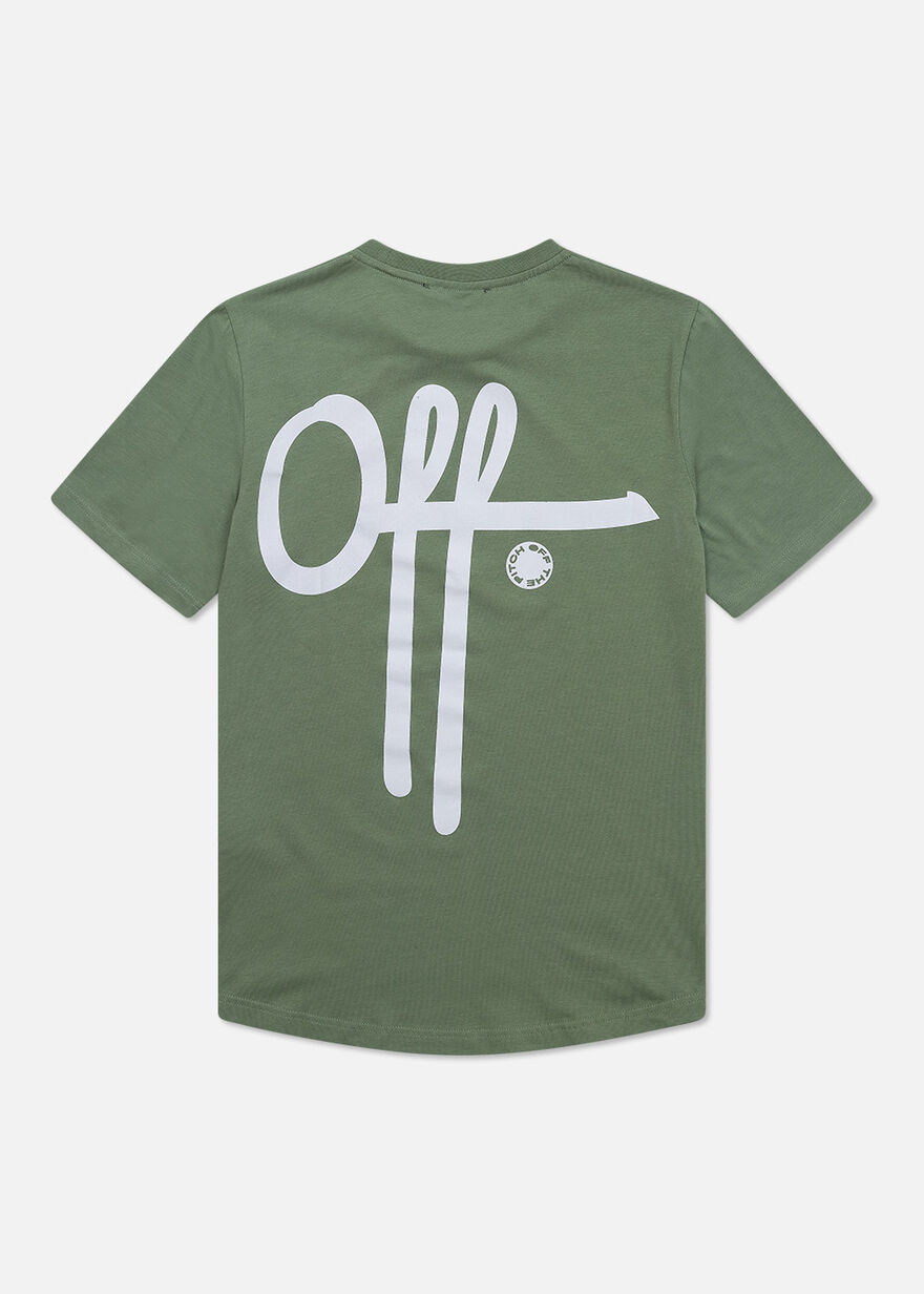 Fullstop Slim Tee 2.0 - 95% Cotton / 5% Elastane, Green/White, hi-res