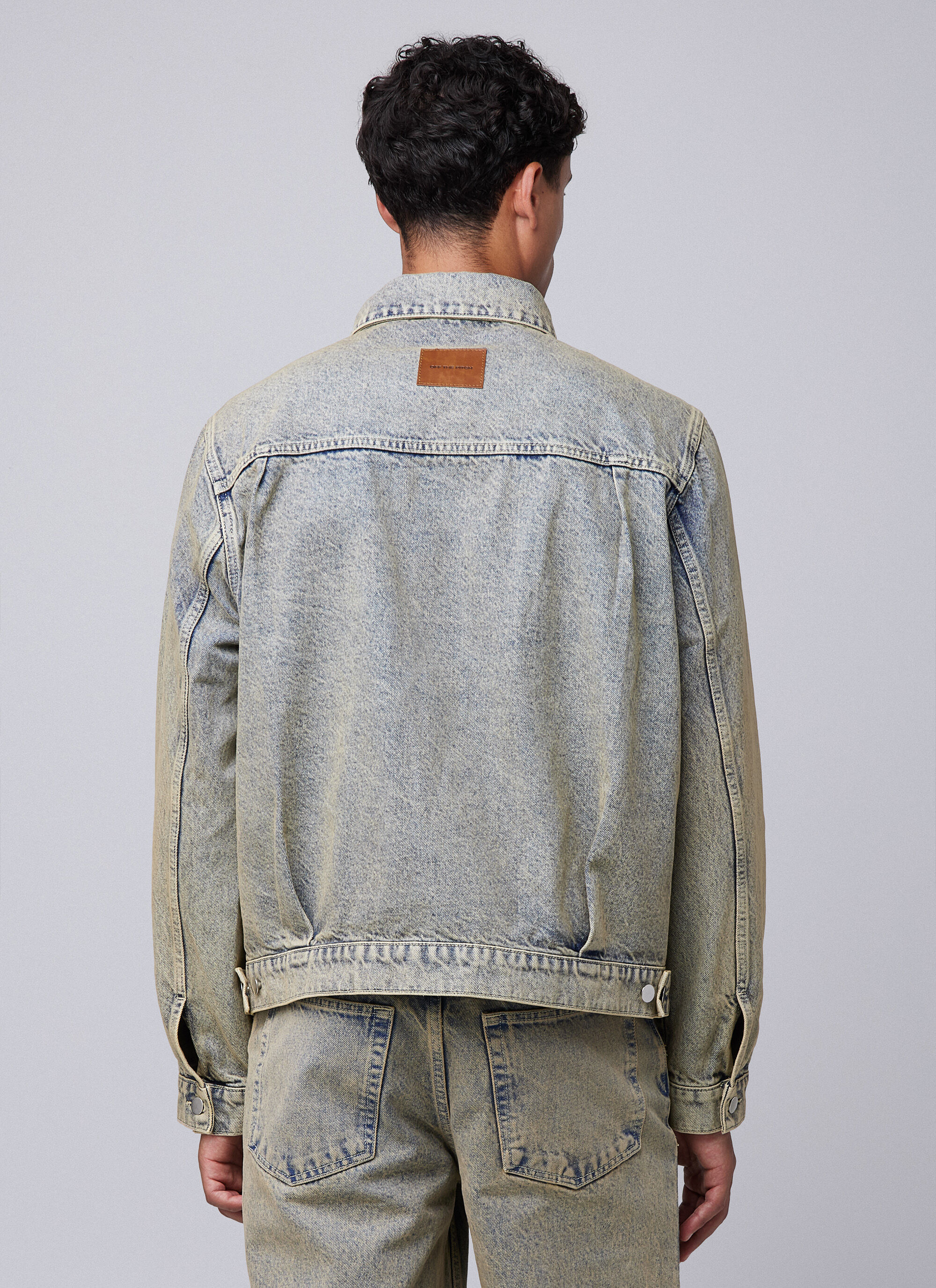 9090 Bullet Logo Boa Denim Jacket