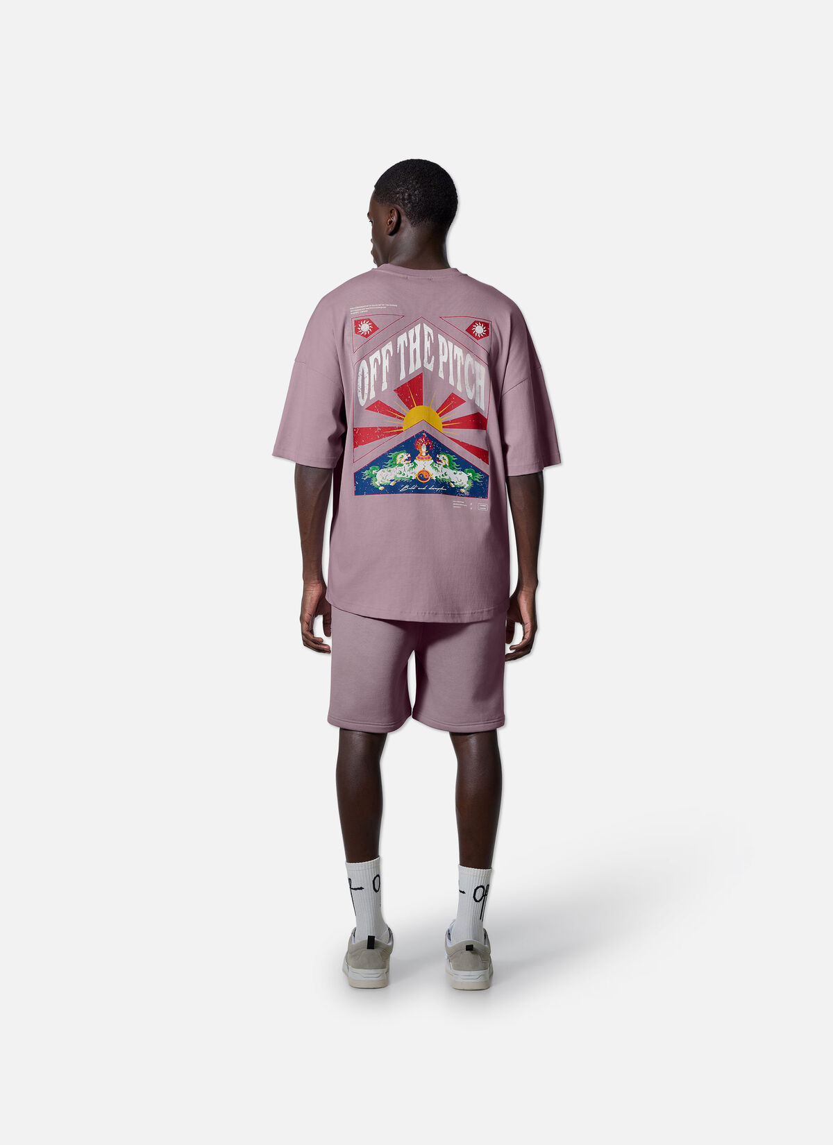 Season Oversized Tee, Red/White, hi-res