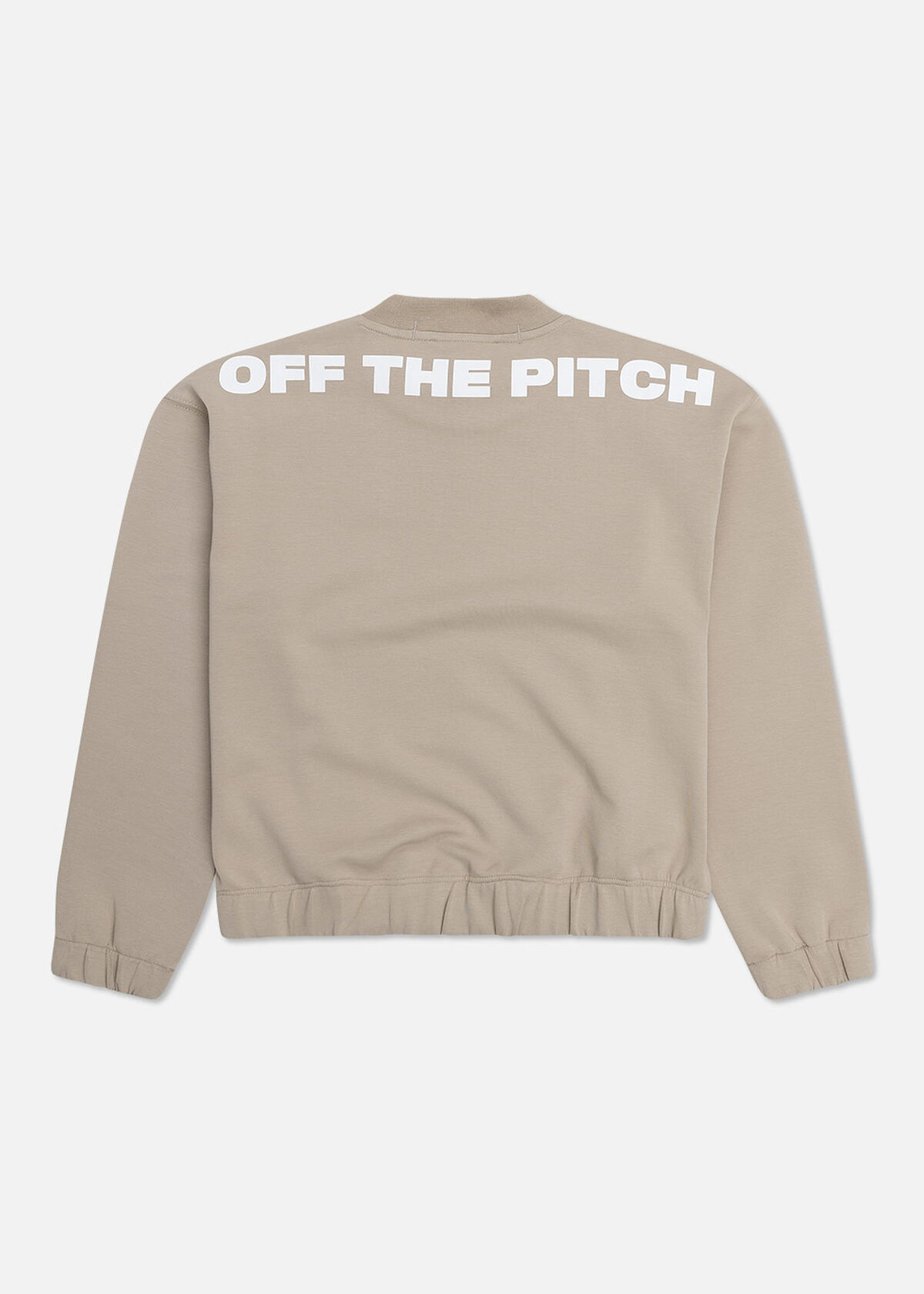 Offset Crewneck Woman - 78% Cotton/17% Polyester/5, Sand, hi-res