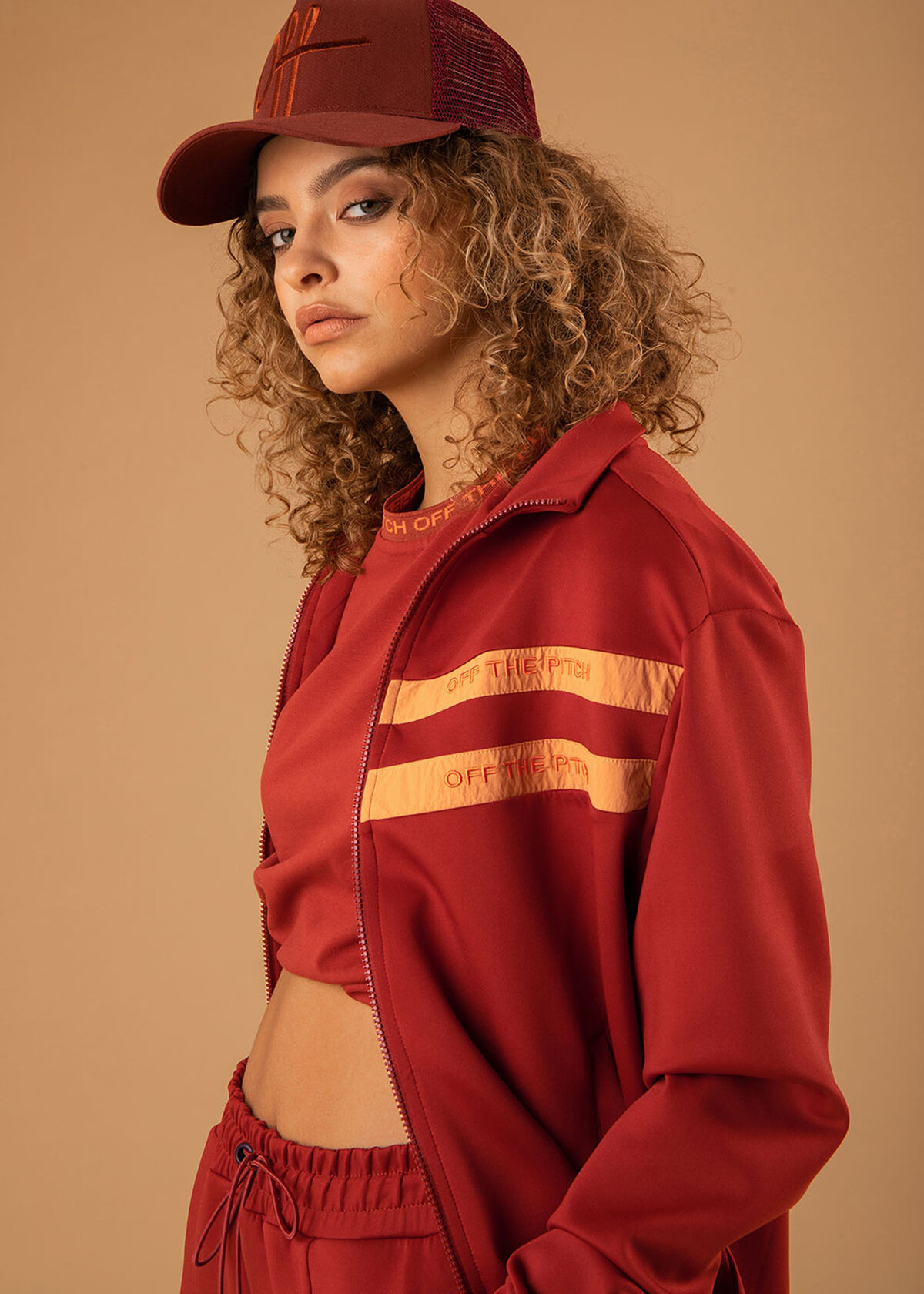 The Sage Trucker- Brique- 100% Cotton, Red, hi-res