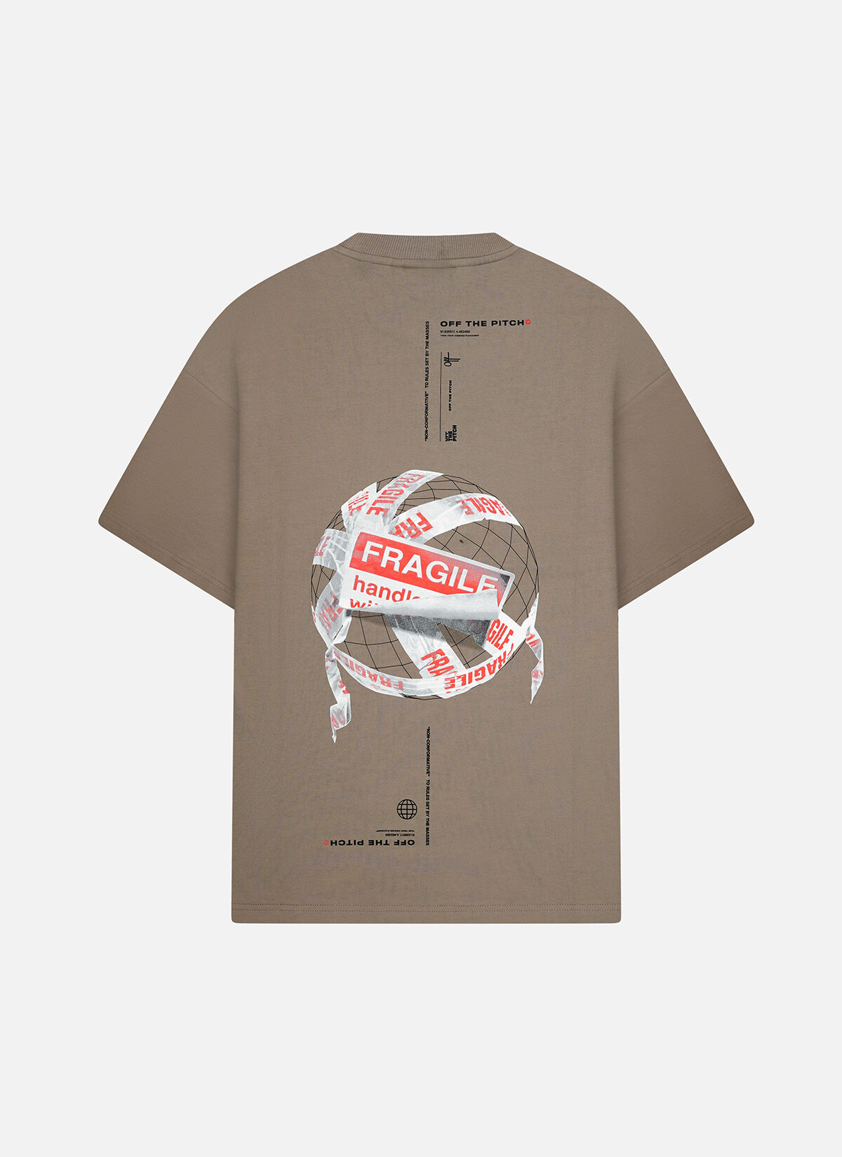 Fragile World Loose Fit Tee, Sand, hi-res