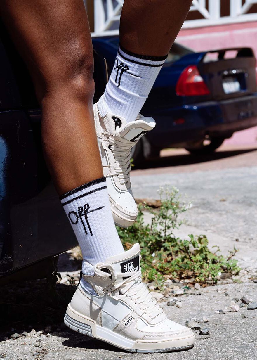 Classic Fullstop Sock, White, hi-res