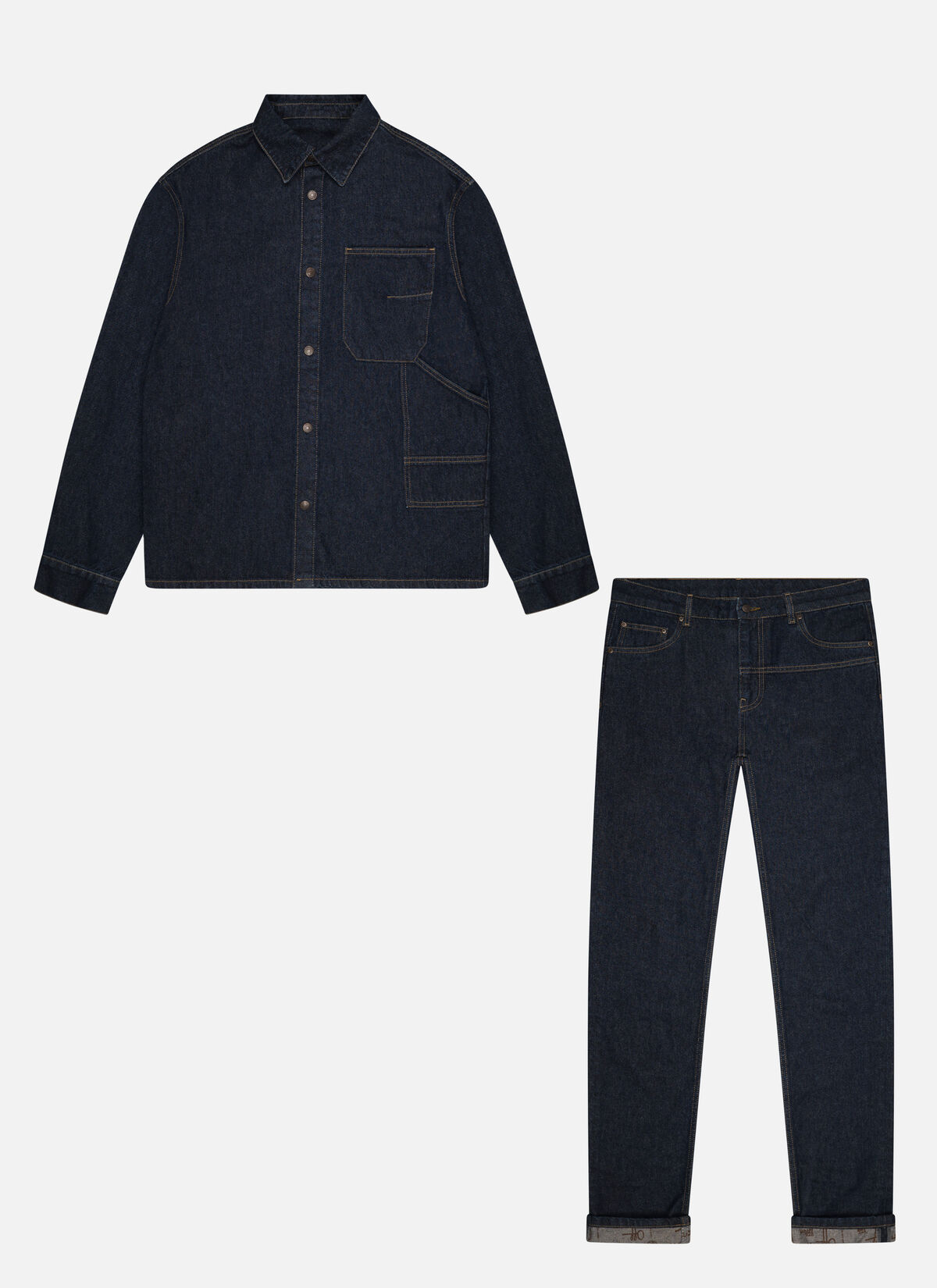 Double Face Denim Suit, , hi-res