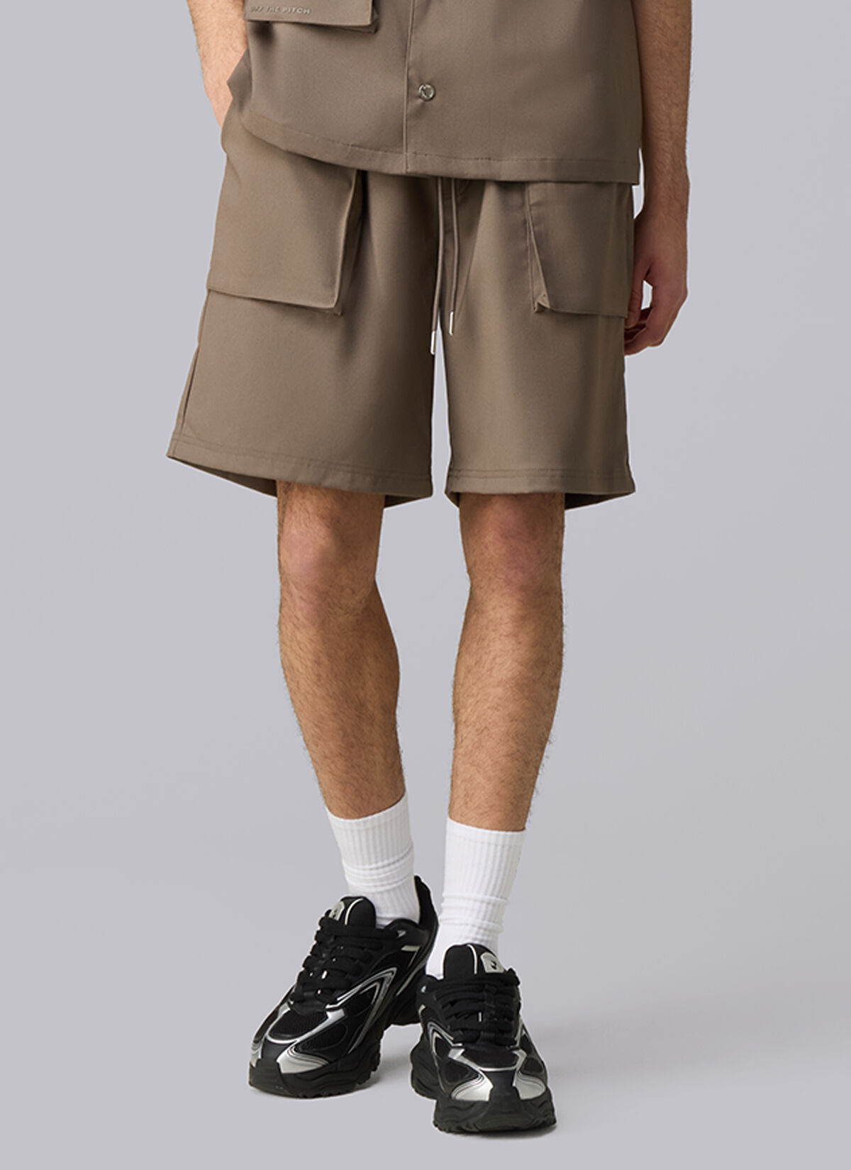 Raw Edge Echo Shorts, Sand, hi-res