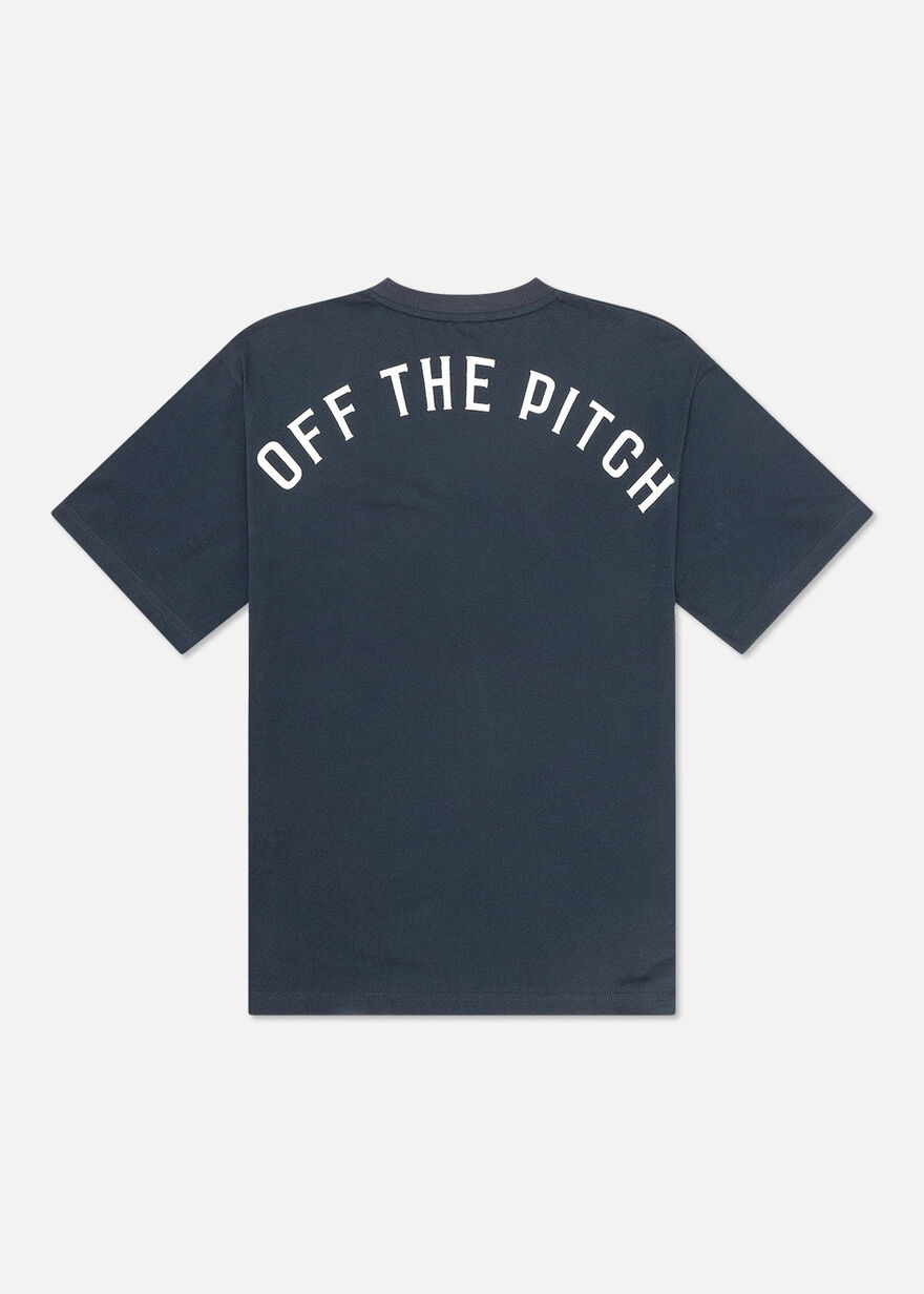 Loose Fit Pitch Tee - 100% Cotton, Navy/Black, hi-res