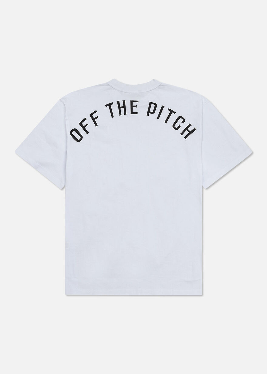 Loose Fit Pitch Tee - 100% Cotton, White, hi-res