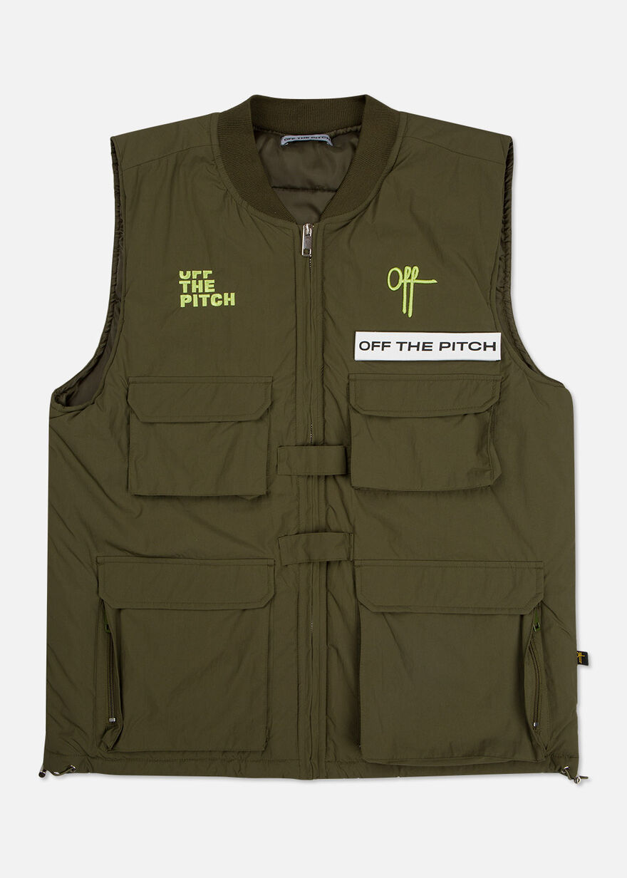 The Comet Utility Vest - Silver Grey - 100% Polyes, Green, hi-res