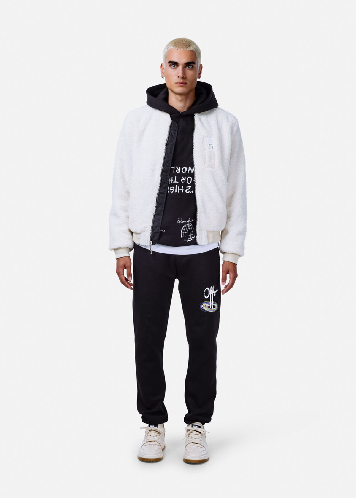 Reversible Bomber Jacket, Black, hi-res