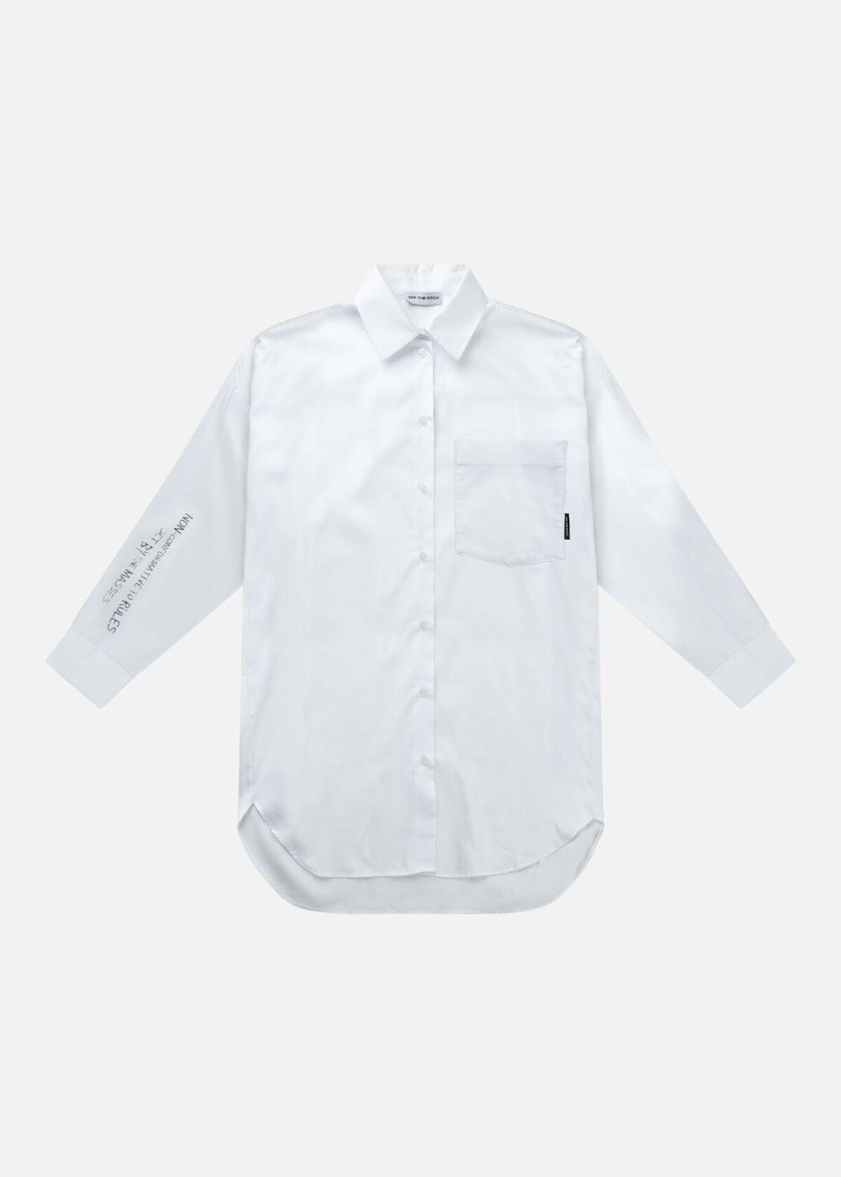 Oversized Chalk Shirt Women, White, hi-res