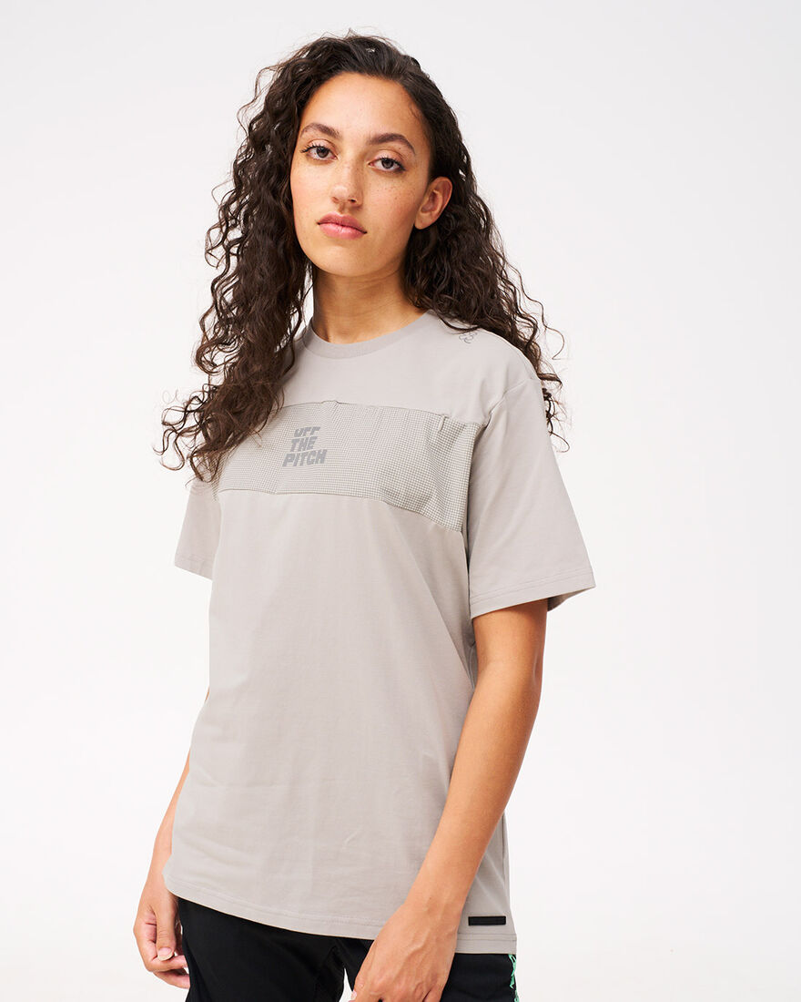 OTP X ROBEY Tammy Woven Bi-Stretch Tee, Sand, hi-res