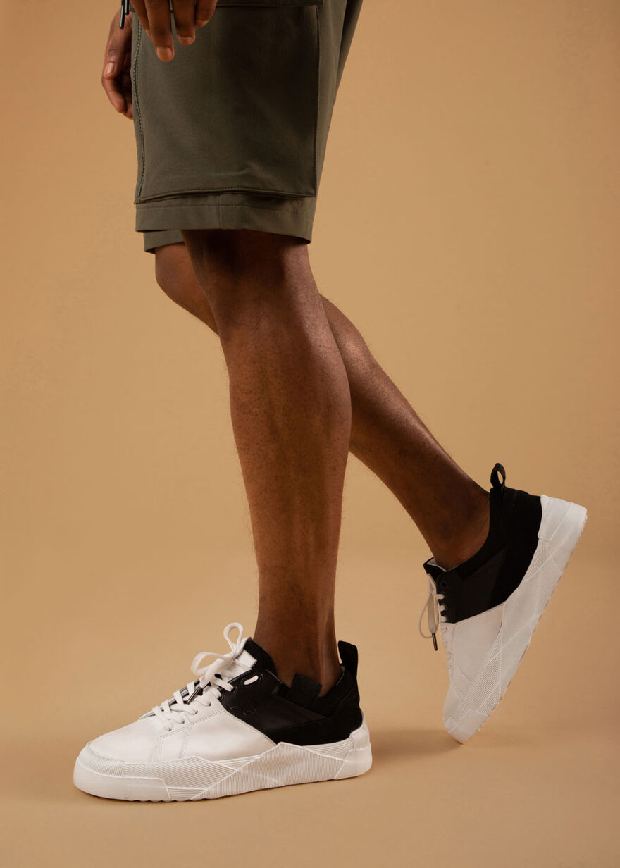 Slice - White/Black - Leather, White/Black, hi-res