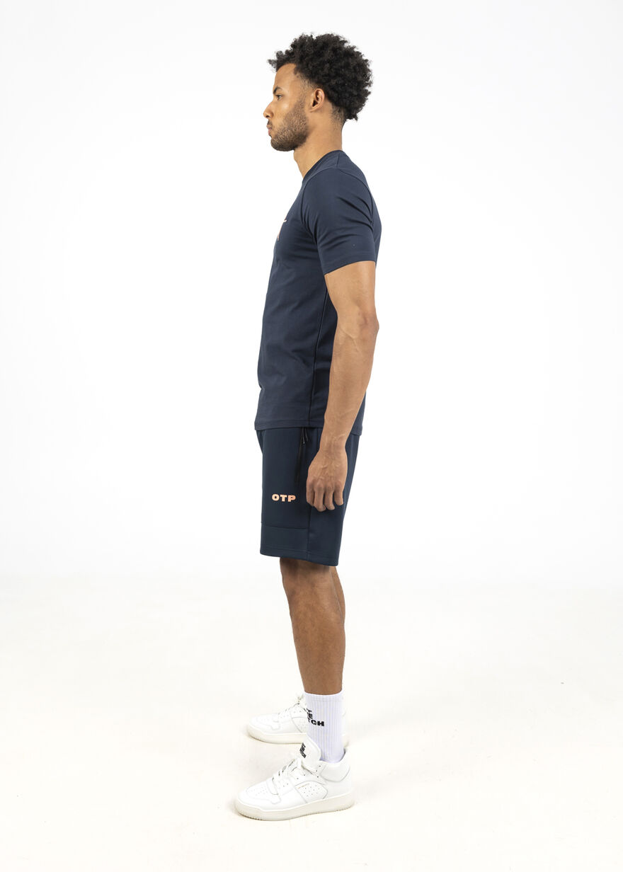 College Track Shorts - 95% Polyester / 5% Elastane, Navy/Black, hi-res