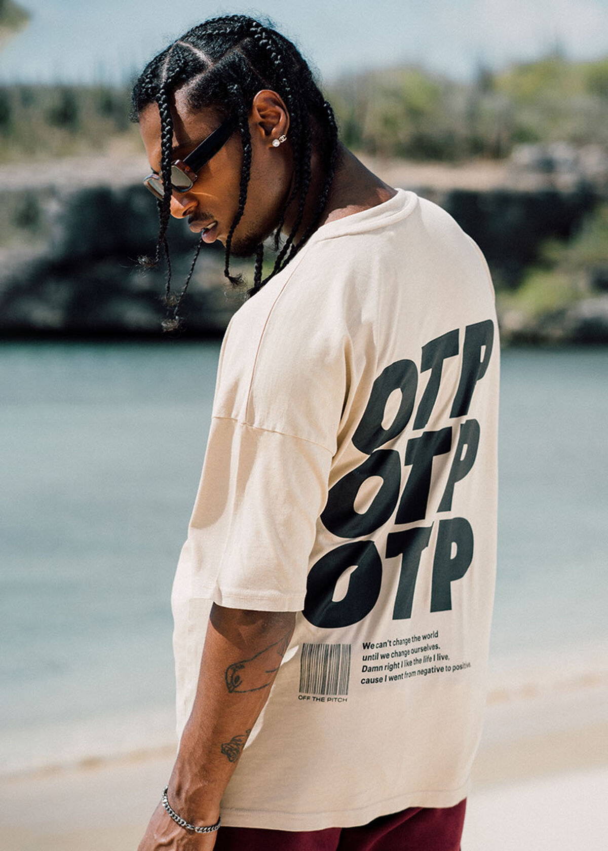 Dublin Oversized Tee Solid, Sand, hi-res