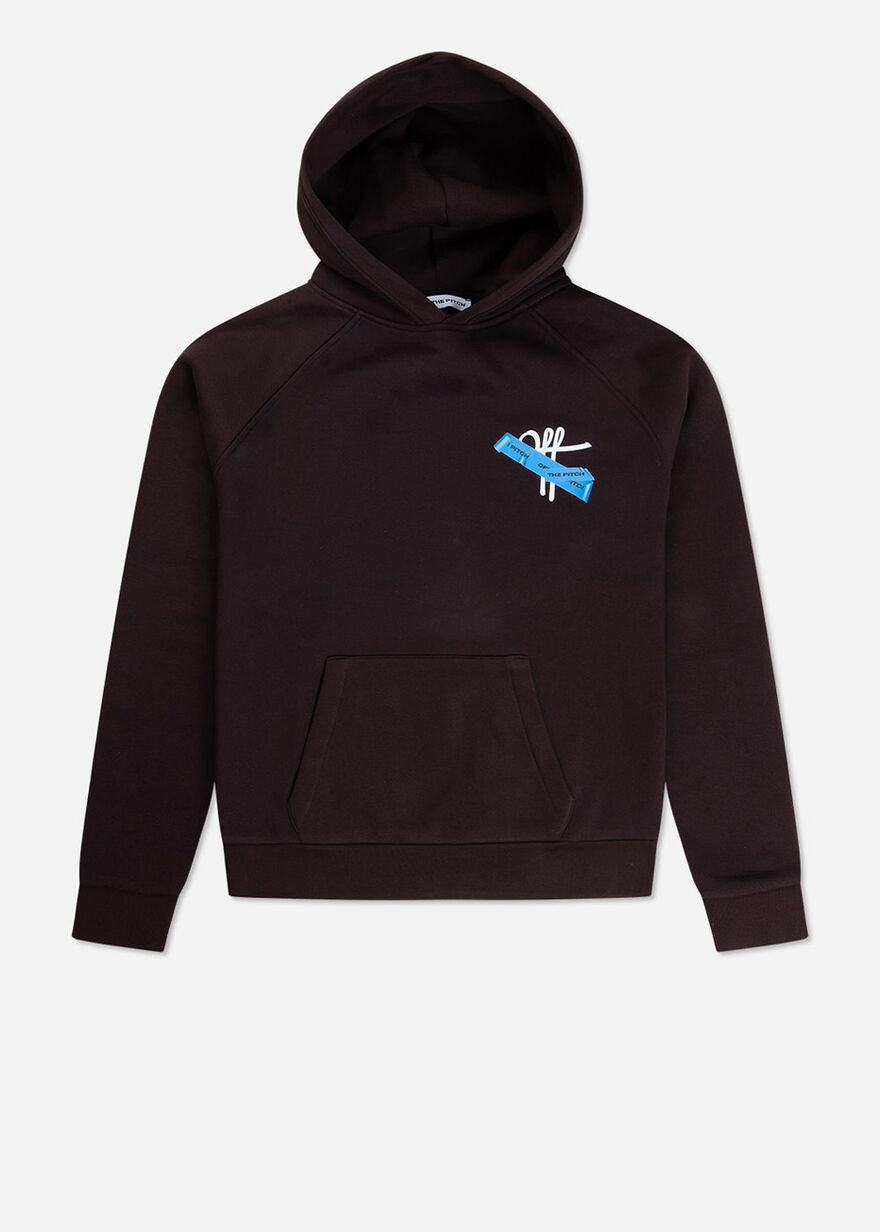 Tape Off Oversized Hood, Dark brown, hi-res
