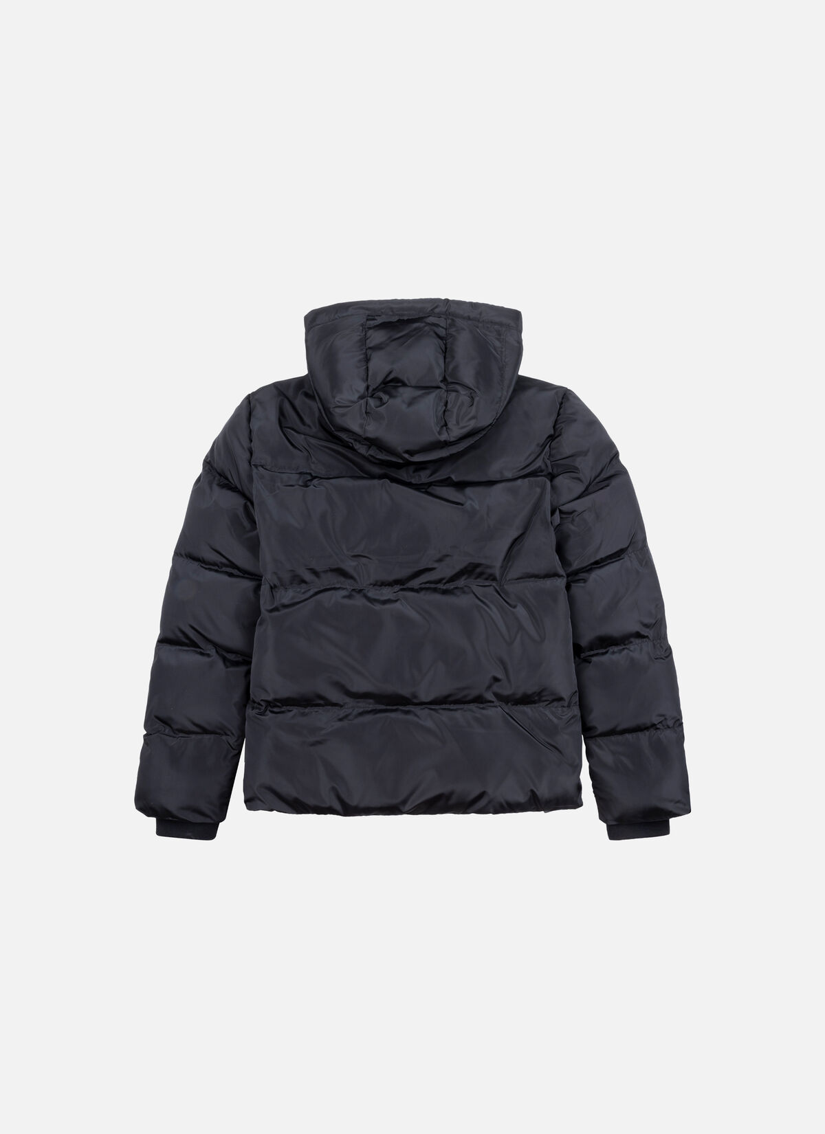 Hooded Short Jacket, Black, hi-res