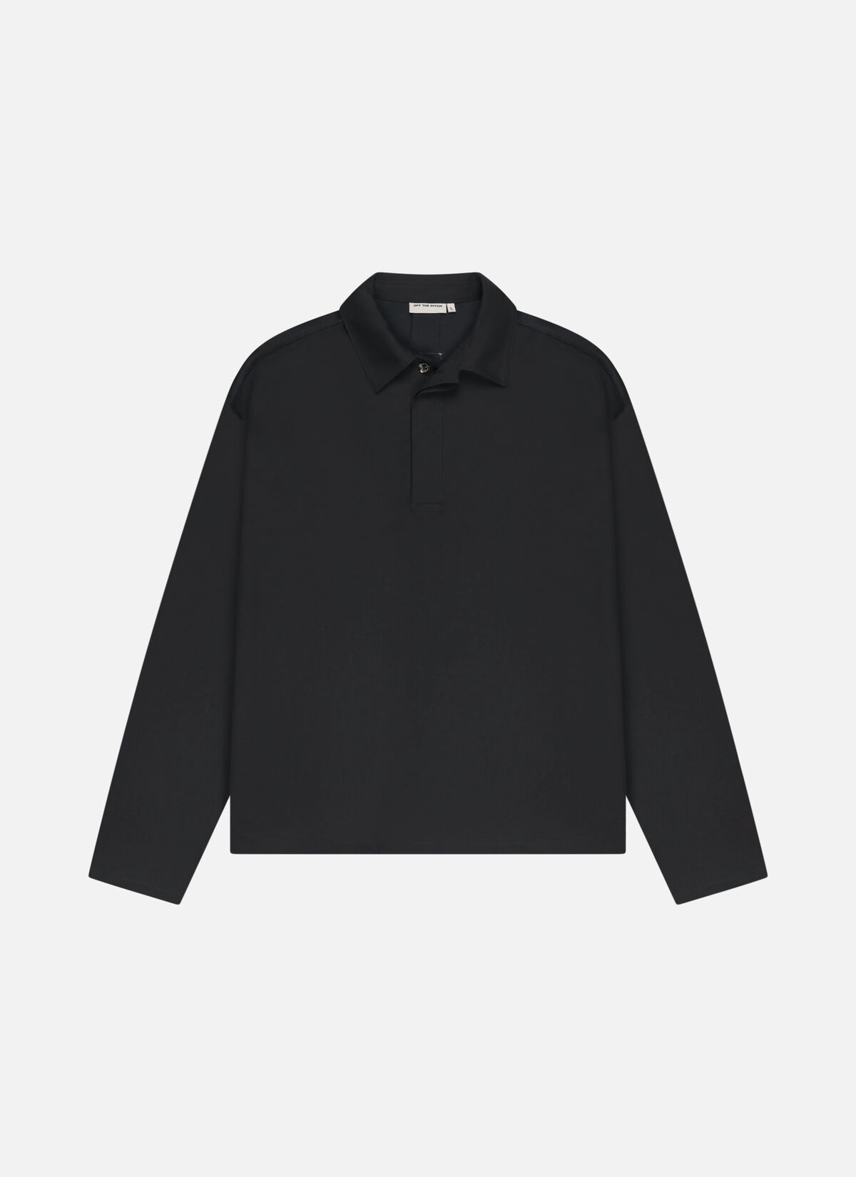 Satin Panel Shirt, Black, hi-res