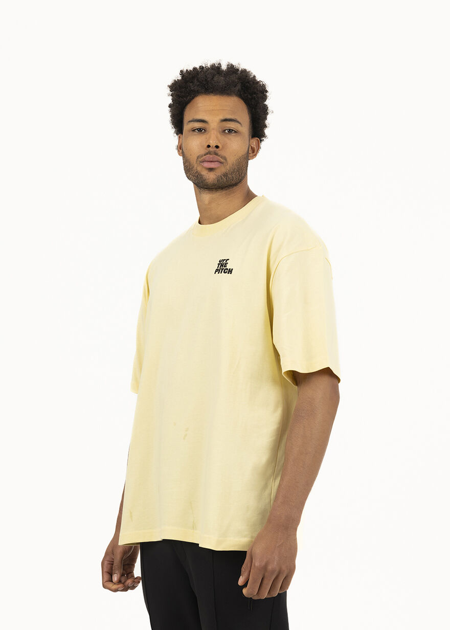 Loose Fit Pitch Tee - 100% Cotton, Yellow, hi-res