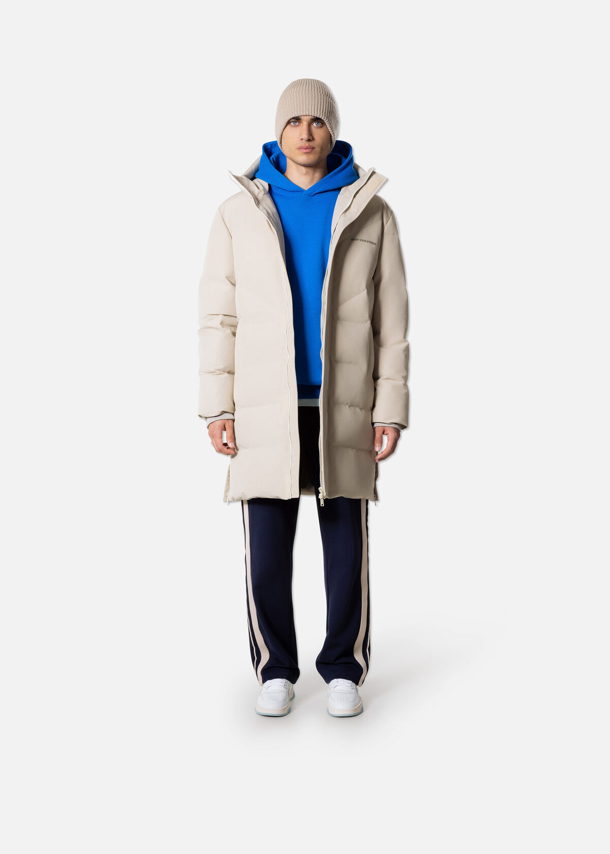 Ripstop Longline Puffer, Sand, hi-res