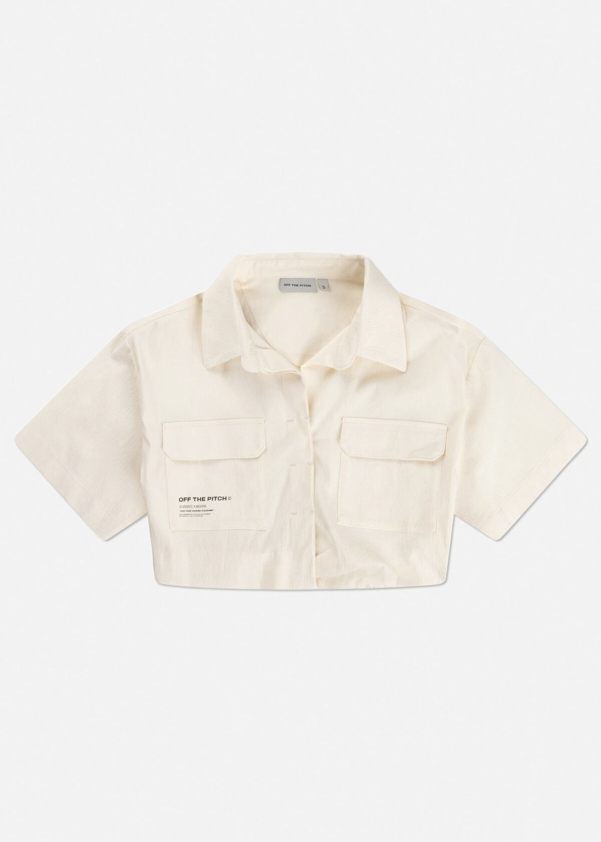 WMNS Cropped Shirt, Off white, hi-res
