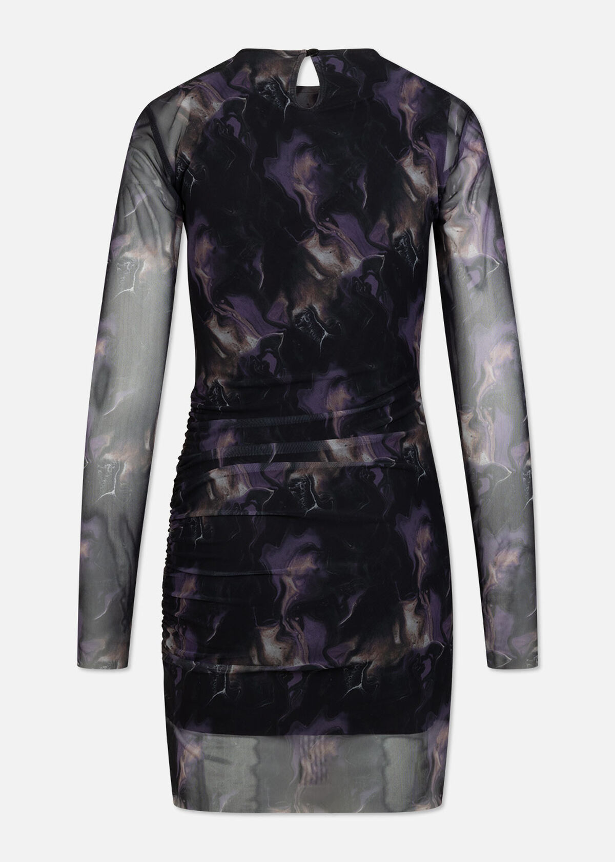 Marble Mesh Dress, Purple/Black, hi-res