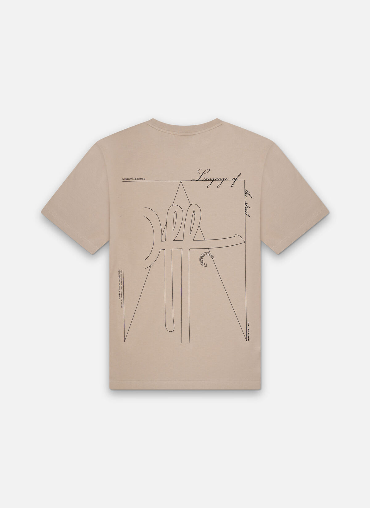 Outline Regular Tee, Sand, hi-res