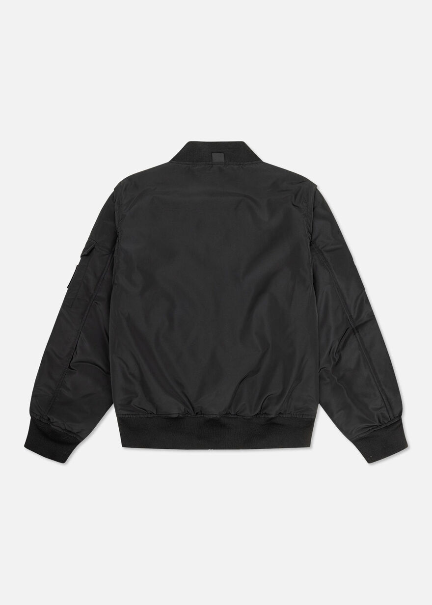 Zip-off Sleeve Jacket - 100% Polyester, Black, hi-res