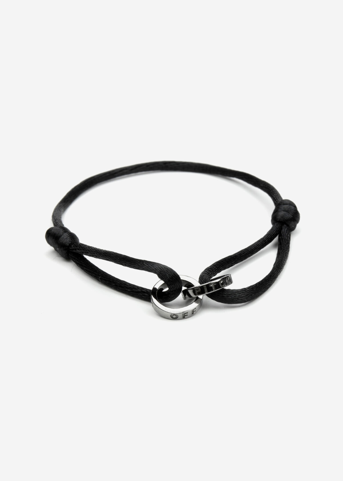 OTP Bracelet - Black - 100% Satin, Grey, hi-res