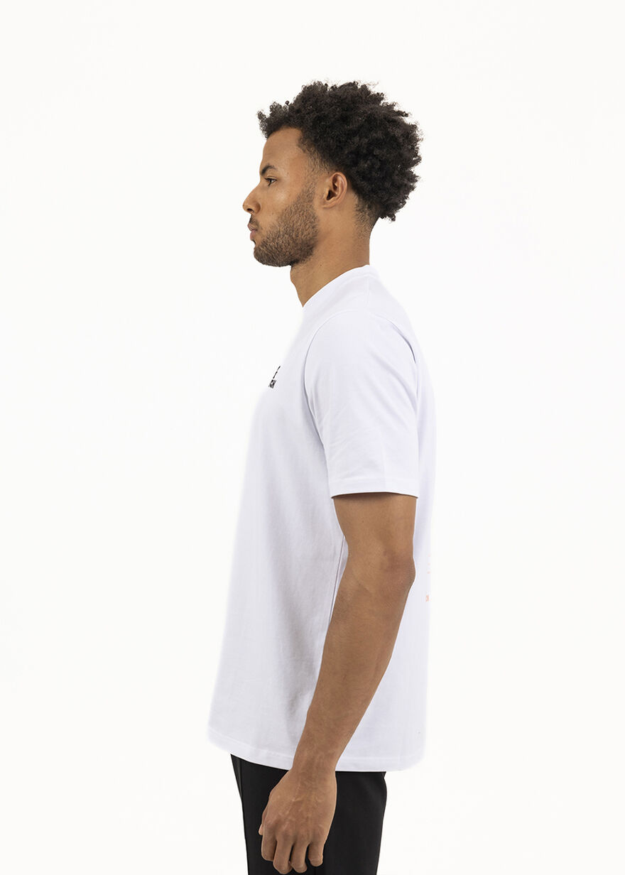 3.0 Regular Tee - 95% Cotton/5% Elastane, White/Orange, hi-res