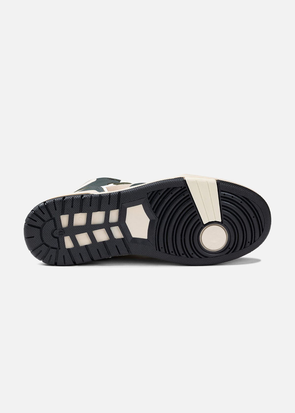 Basketta Hi - Leather/Tumbled Leather, Army green, hi-res