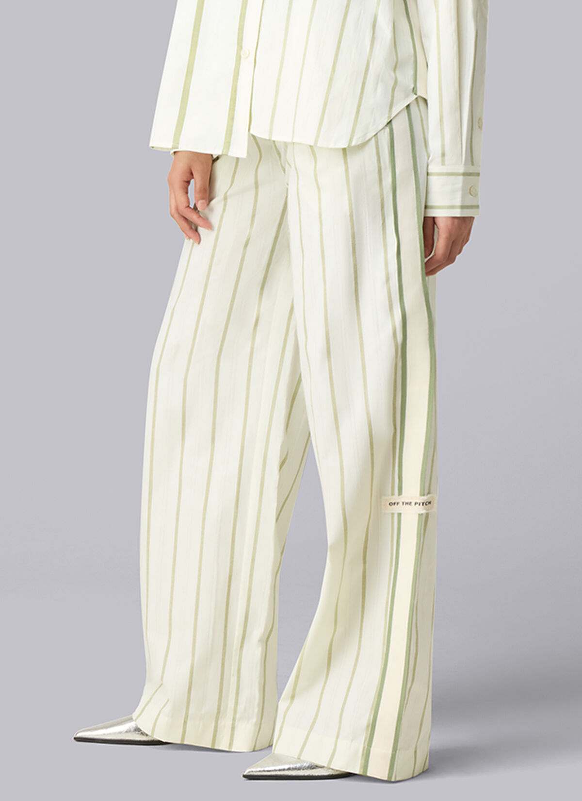 Striped Sora Pants, Off white, hi-res