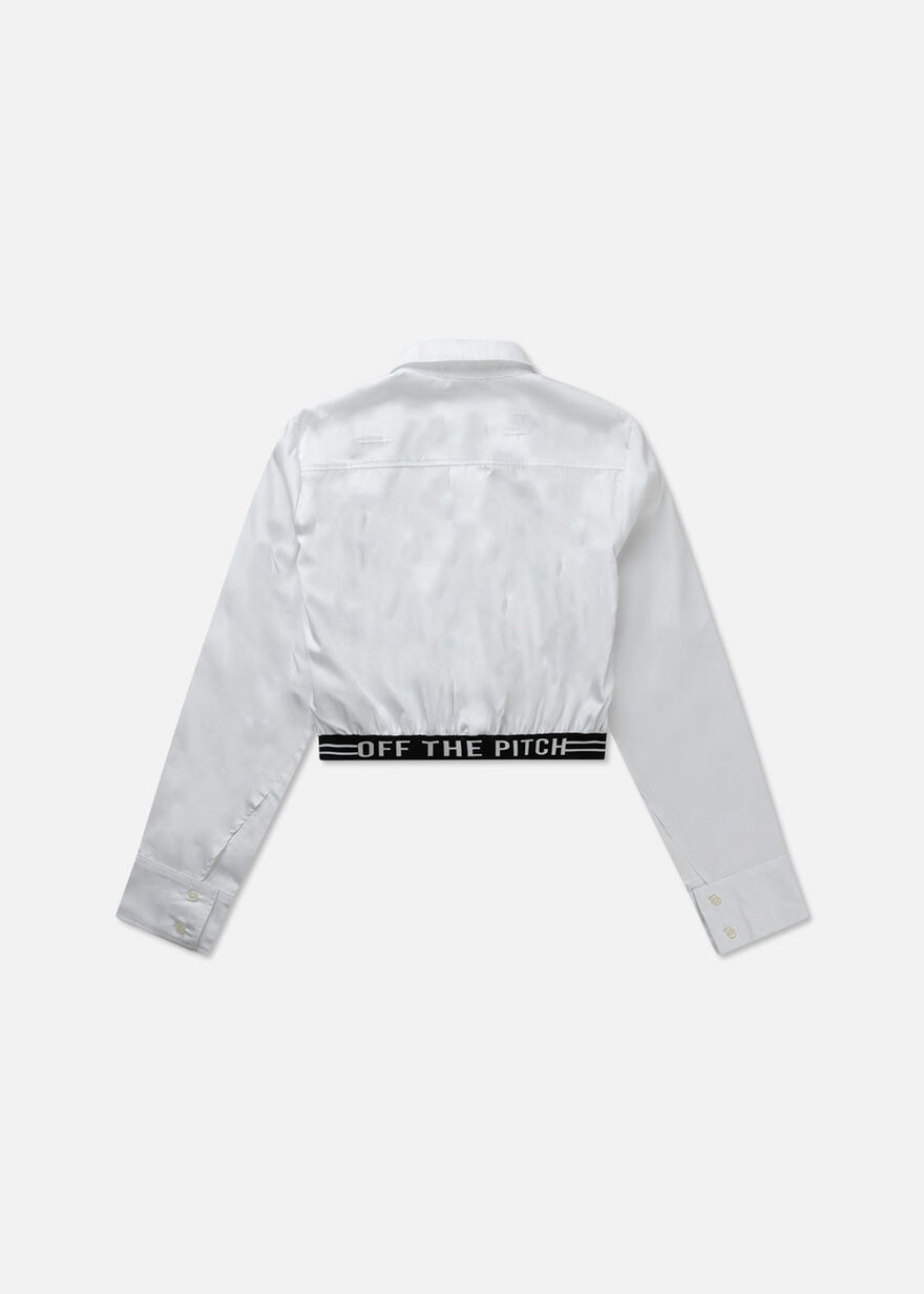 Cropped Shirt Women, Off white, hi-res