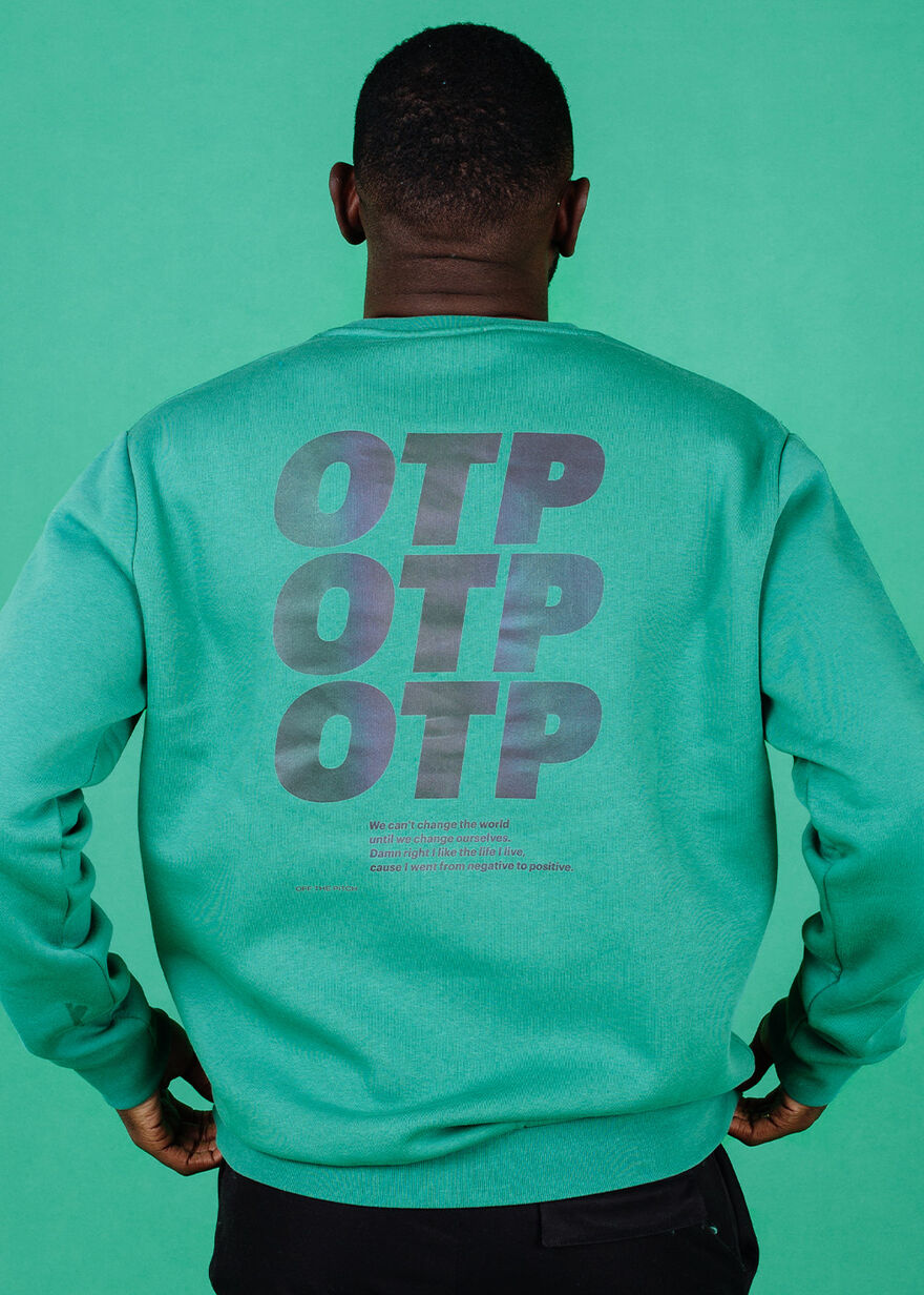 OTP Anniversary Oversized Crew, Green, hi-res