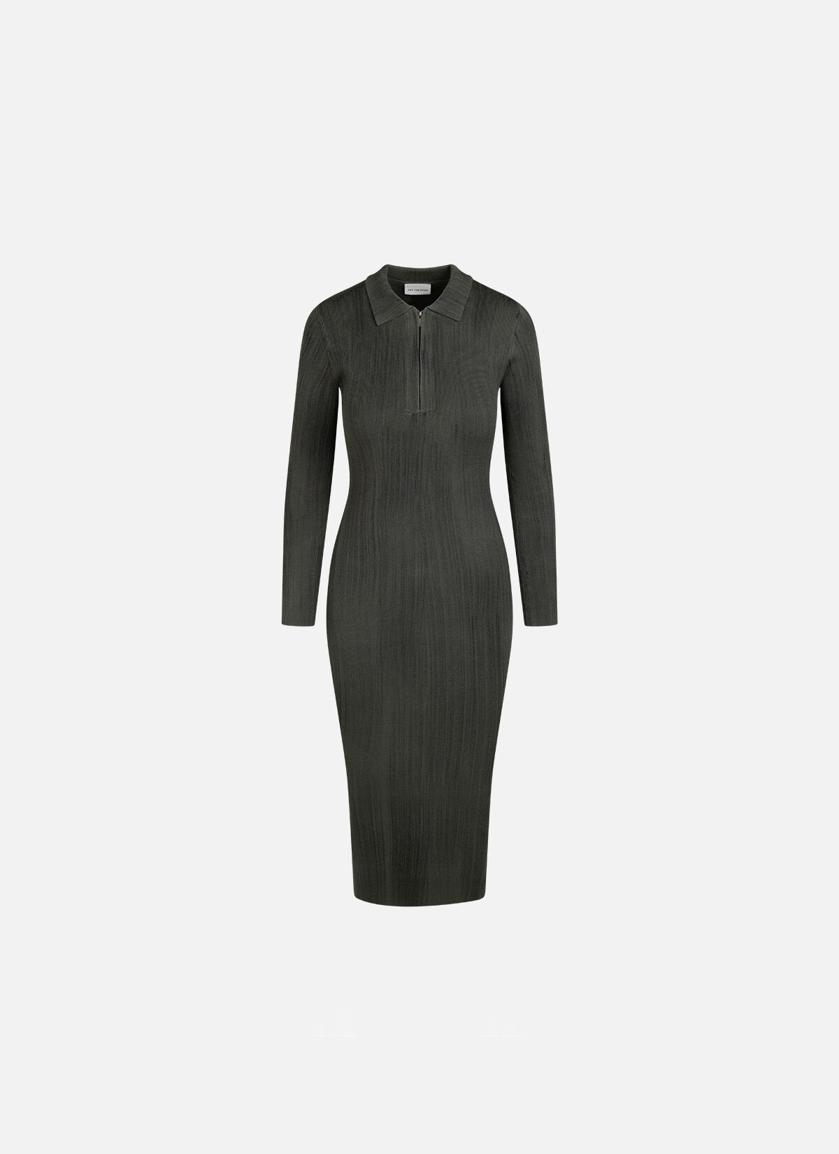 Knitted Bodycon Mud Dress, Dark green, hi-res