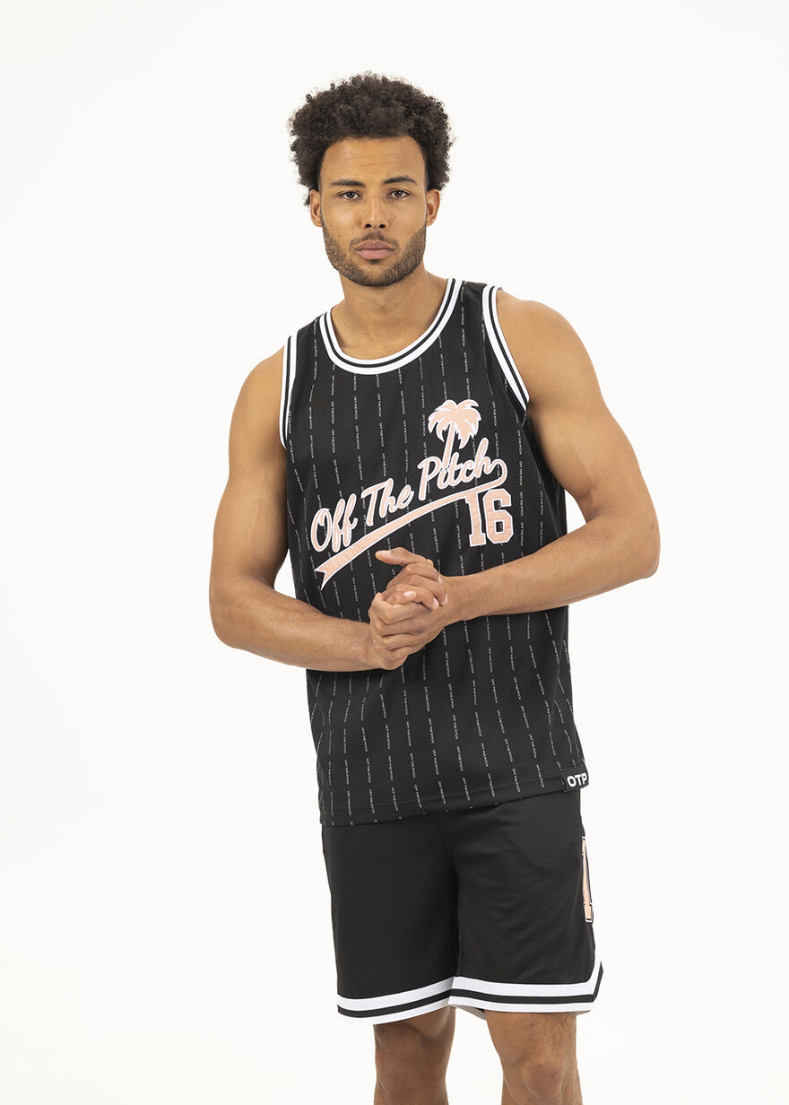 Tropea Basketball Top - 100% Polyester, Black, hi-res