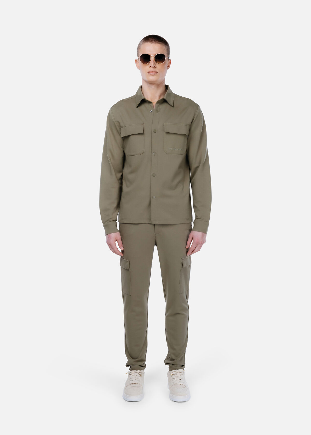 Smart Interlock Overshirt, Dark green, hi-res