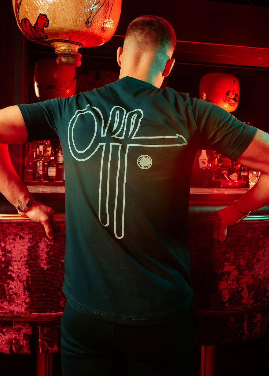 Outline Off - Dark green- 95% Cotton / 5% Elastane, Dark green, hi-res
