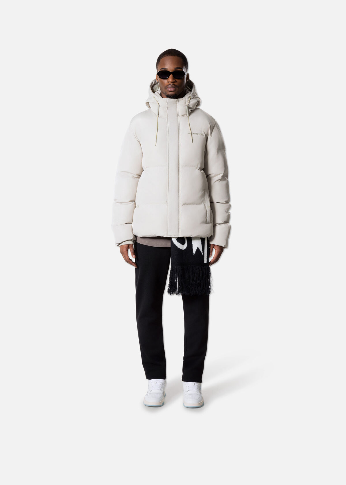 Hooded Short Jacket, Silver, hi-res