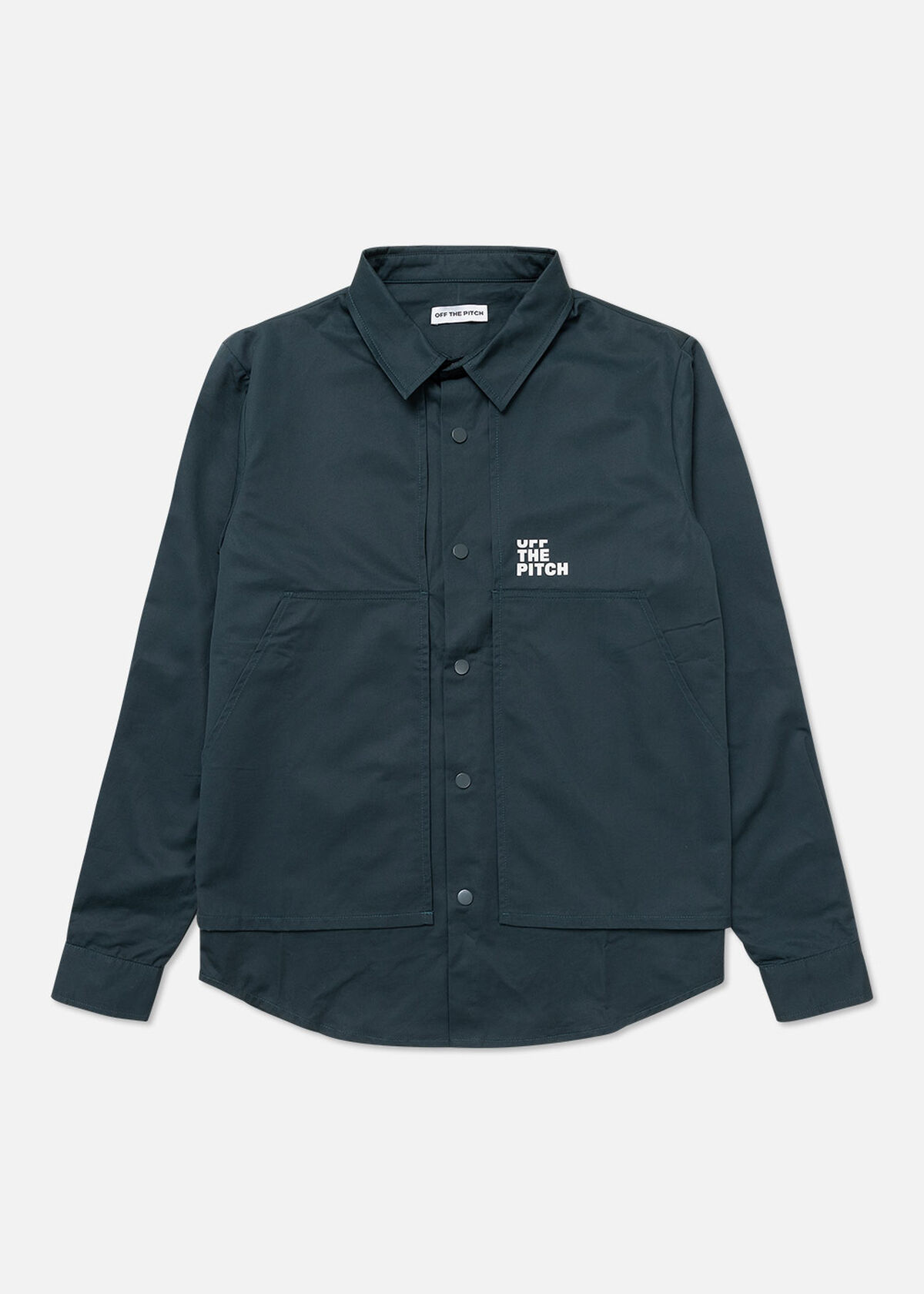 Double Layered Overshirt, Dark green, hi-res