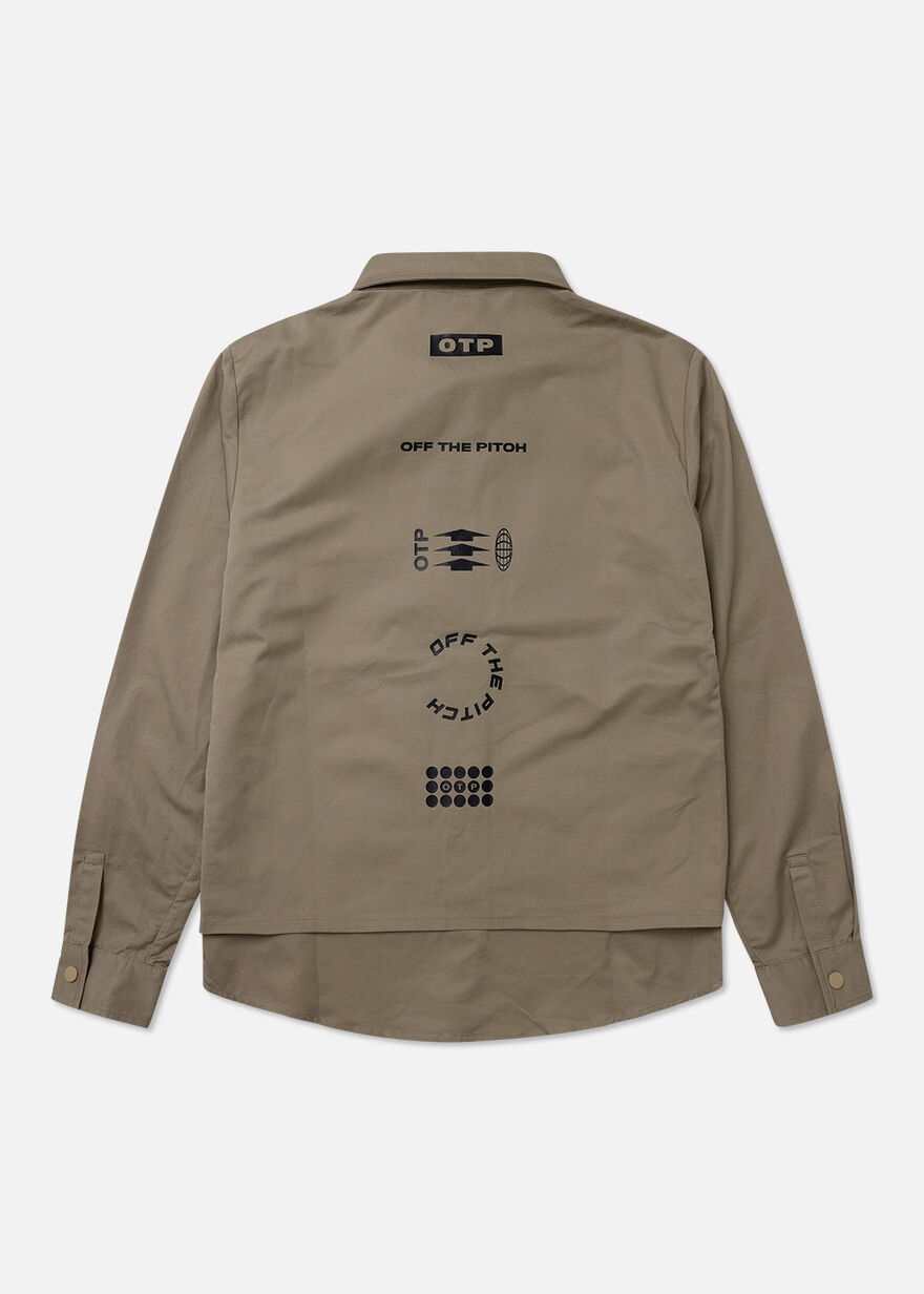 Double Layered Overshirt, Crème, hi-res