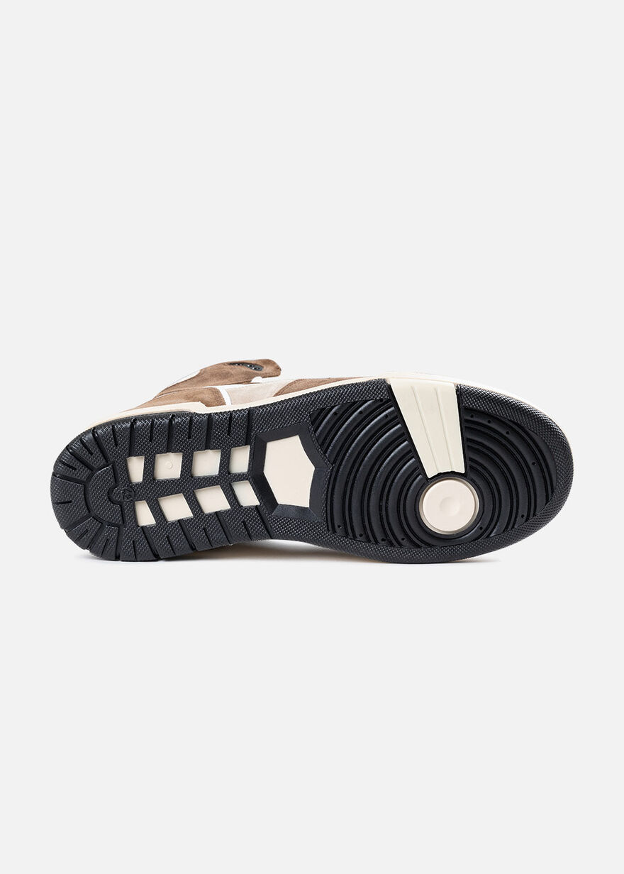 Basketta Hi - Leather/Tumbled Leather, Brown/White, hi-res