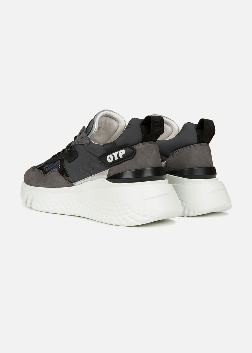 Crunch Runner 2.0 - Grey - Leather/Nylon/Mesh, Grey, hi-res