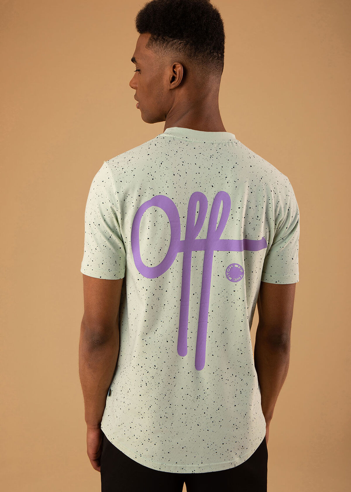 The Cosmic Slimfit Tee - Black - 95% Cotton 5% Ela, Green, hi-res