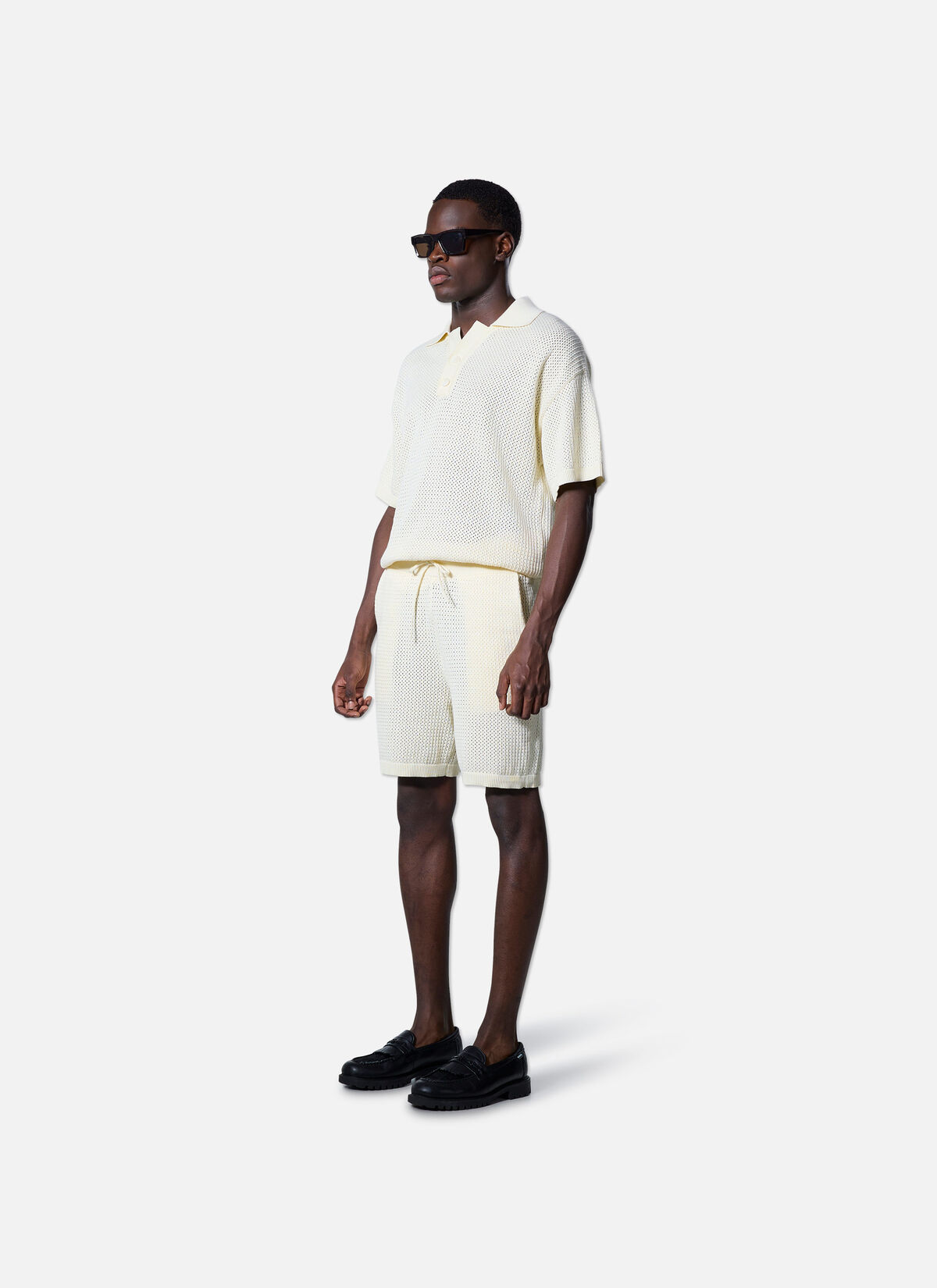 Crochet Boulevard Polo, Off white, hi-res