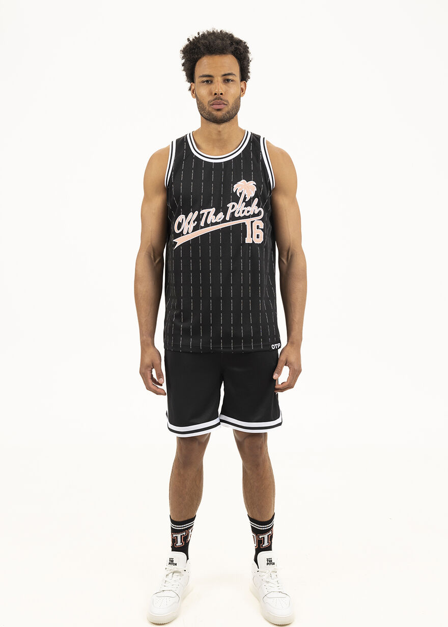Tropea Basketball Shorts - 95% Polyester / 5% Elas, Black, hi-res