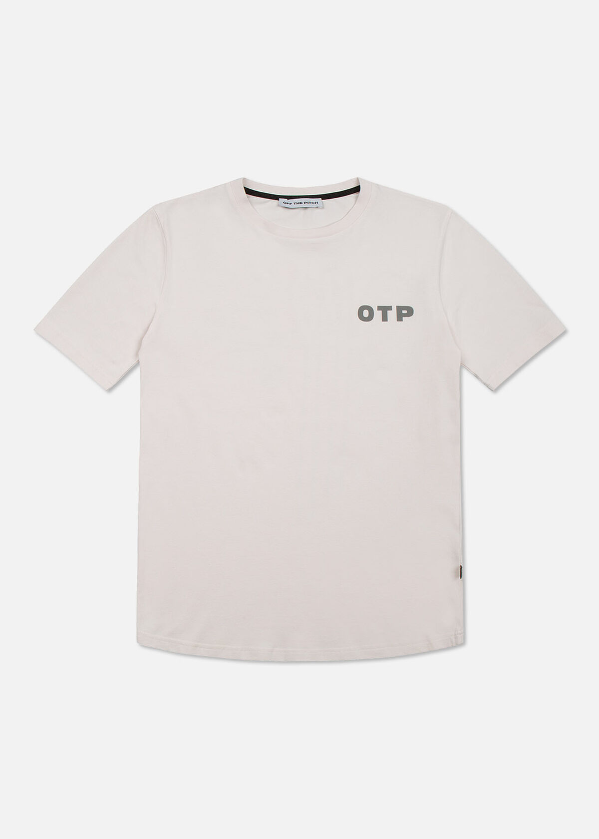 Outline Off Slimfit tee- 95% Cotton 5% Elastane- L, Light Grey, hi-res