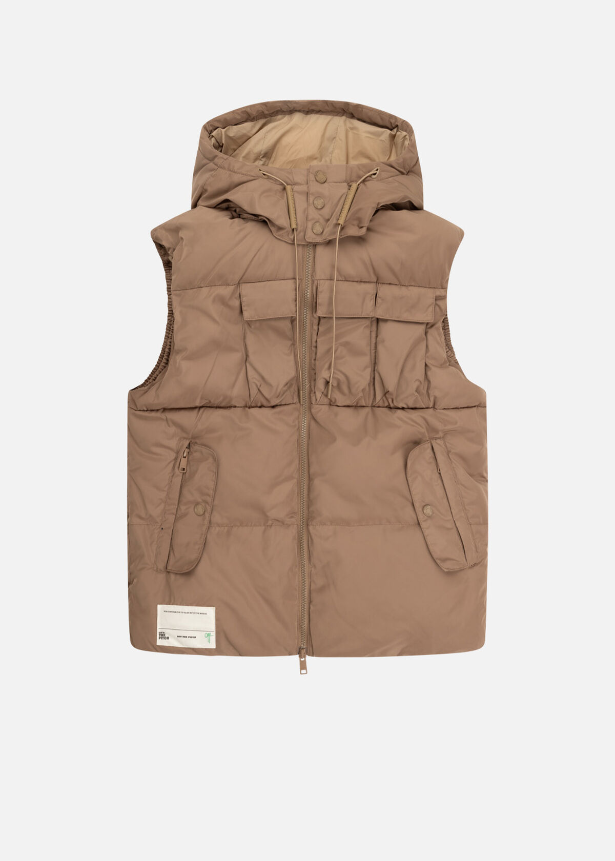 Padded Bodywarmer, Cream/Bronze, hi-res