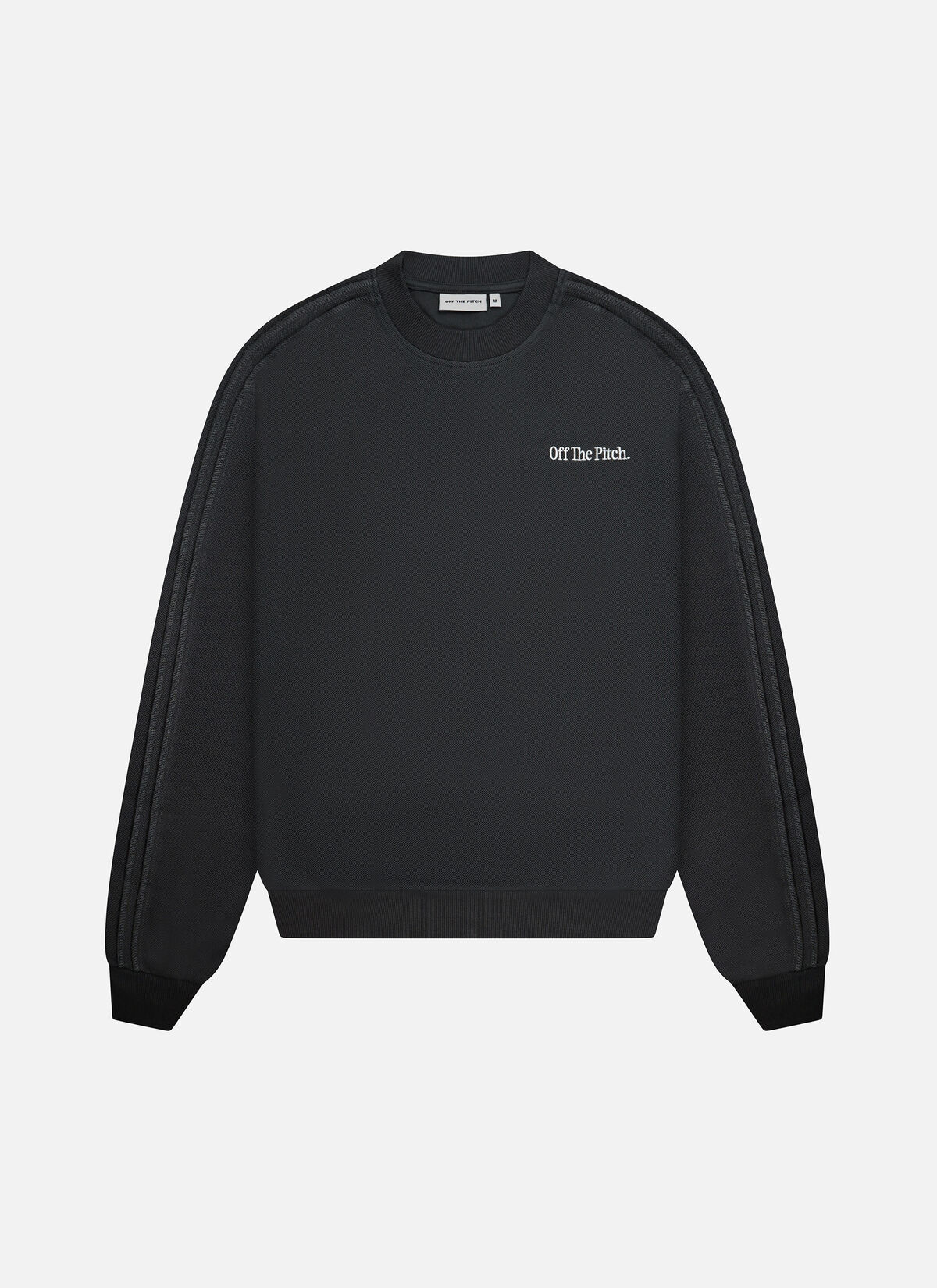 Raw Edge Panel Crew, Dark grey, hi-res
