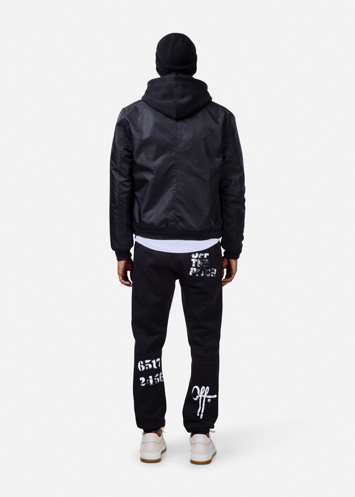 Reversible Bomber Jacket, Black, hi-res