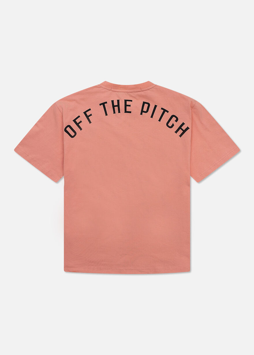 Loose Fit Pitch Tee - 100% Cotton, Peach, hi-res